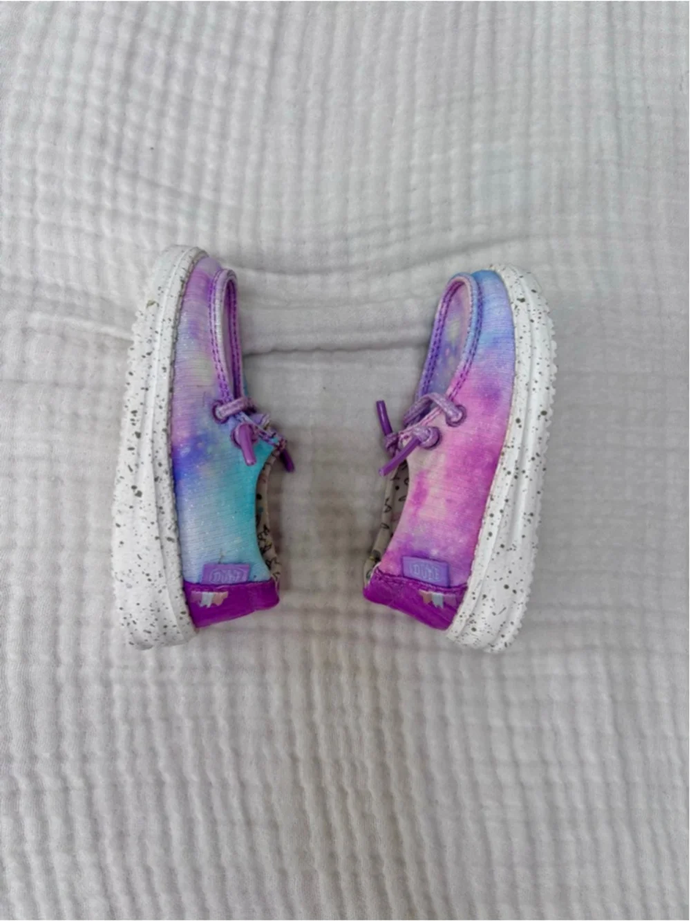 Toddler Wendy Unicorn Dreamer Hey Dude Sneakers Purple Blue Tie-Dye US 5